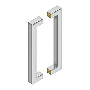 Contemporary back-to-back pulls in multiple sizes and finishes, sold as a 2 pack for modern cabinetry.