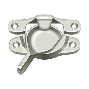 Window sash lock measuring 1-1/8" x 3" available in multiple finishes, sold individually for secure window closure.