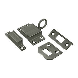 Transom window catch set measuring 1-5/8" x 2-1/4", available in multiple finishes, sold individually.