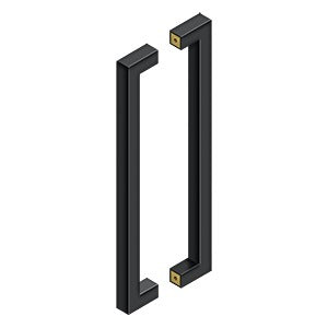 Contemporary back-to-back pulls in various sizes and finishes, sold as a 2-pack for modern cabinetry.