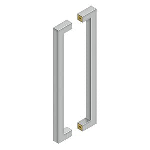 Contemporary back-to-back pulls in multiple sizes and finishes, sold as a 2 pack for modern cabinetry.