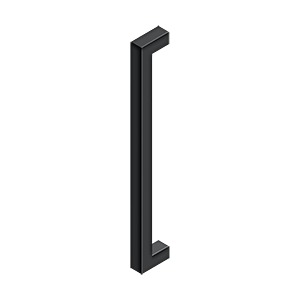 Sleek contemporary single side pull handle available in various sizes and finishes, sold individually for versatile use.