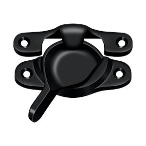 Window sash lock in various finishes, measuring 1-1/8" x 3", sold individually for secure window operation.