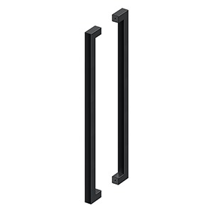 Extra large contemporary door pulls in a sleek design, available in multiple sizes and finishes, sold in a 2 pack.