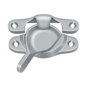 Window sash lock measuring 1-1/8" x 3", available in multiple finishes, sold individually for secure window closure.