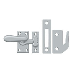 Medium window lock casement fastener with a 1-inch handle and 2-7/8-inch base, available in multiple finishes.