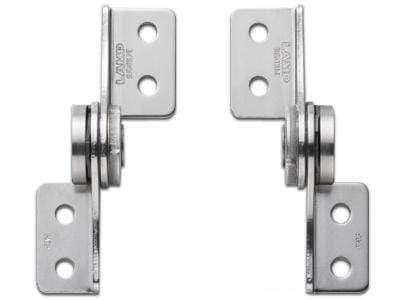 Stainless steel constant torque hinge with holes, designed for cabinets, sold individually for durable use.