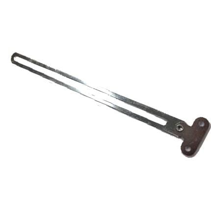 Economy flat drop lid support in bright zinc finish, 10 inches long, sold individually for secure lid support.