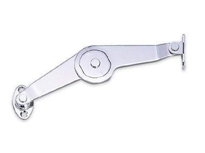 Locking lid stay with catch, 4 13/16 inches, right position, ideal for securing lids on cabinets or boxes.