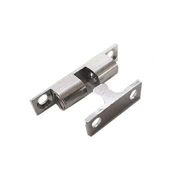Solid brass double ball catch for cabinets, adjustable from 1-11/16" to 2-3/4", available in multiple finishes.