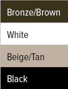 Corner pads for weather strip seals in multiple finishes including bronze, white, beige, and black, sold individually.
