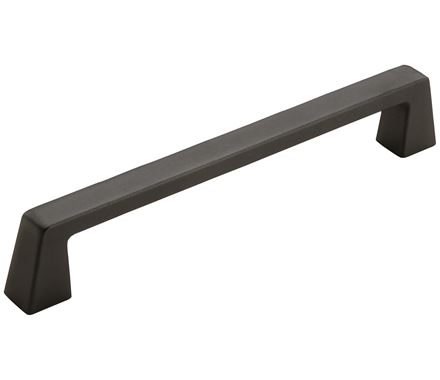 Blackrock series cabinet pull in various finishes, 6-5/16 inch center to center, sold individually for stylish cabinetry.