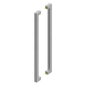 Extra large contemporary door pulls in a back-to-back design, available in multiple sizes and finishes, sold in a 2 pack.