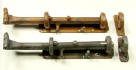 Heavy duty rustic surface slide bolts with eyelet for top or horizontal door use, sold individually.