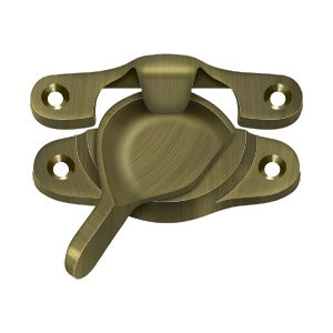 Window sash lock measuring 1-1/8" x 3", available in multiple finishes, sold individually for secure window closure.