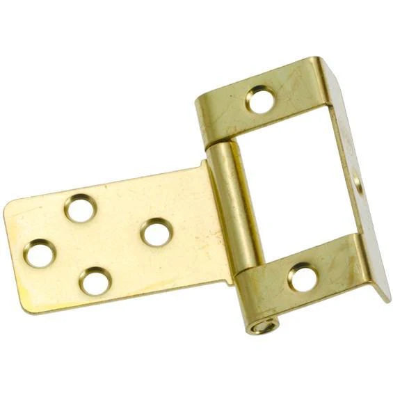 Non-mortise bifold lid hinge made of steel, available in multiple finishes, sold individually for various applications.