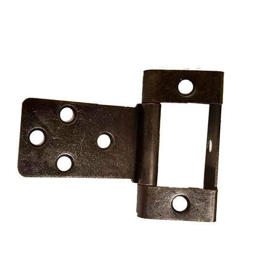 Non-mortise bifold lid hinge made of steel, available in multiple finishes, sold individually for versatile applications.