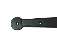 Premium colonial style strap hinge with a round end, available in multiple sizes and sold individually for various applications.
