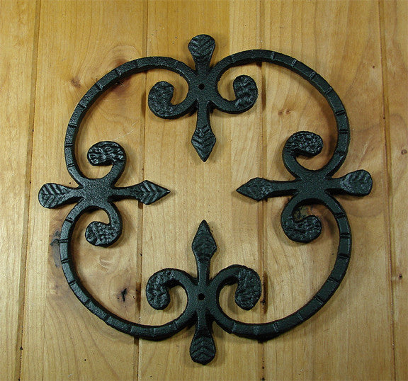 Decorative 10-inch door and gate grille with intricate design, available in multiple finishes, sold individually.