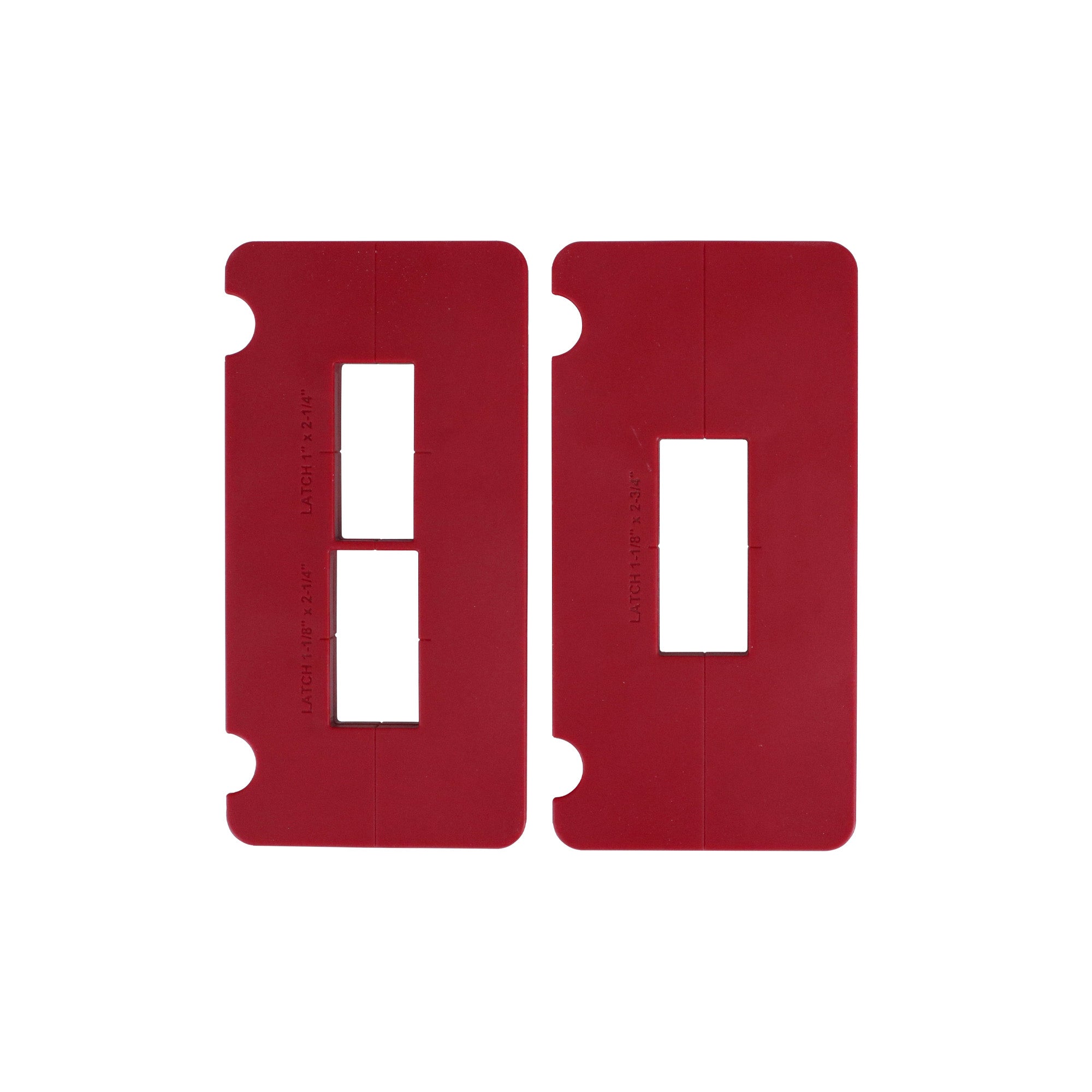 Self-clamping door hinge and latch jig set for precise installation of door hardware. Ideal for DIY and professional use.