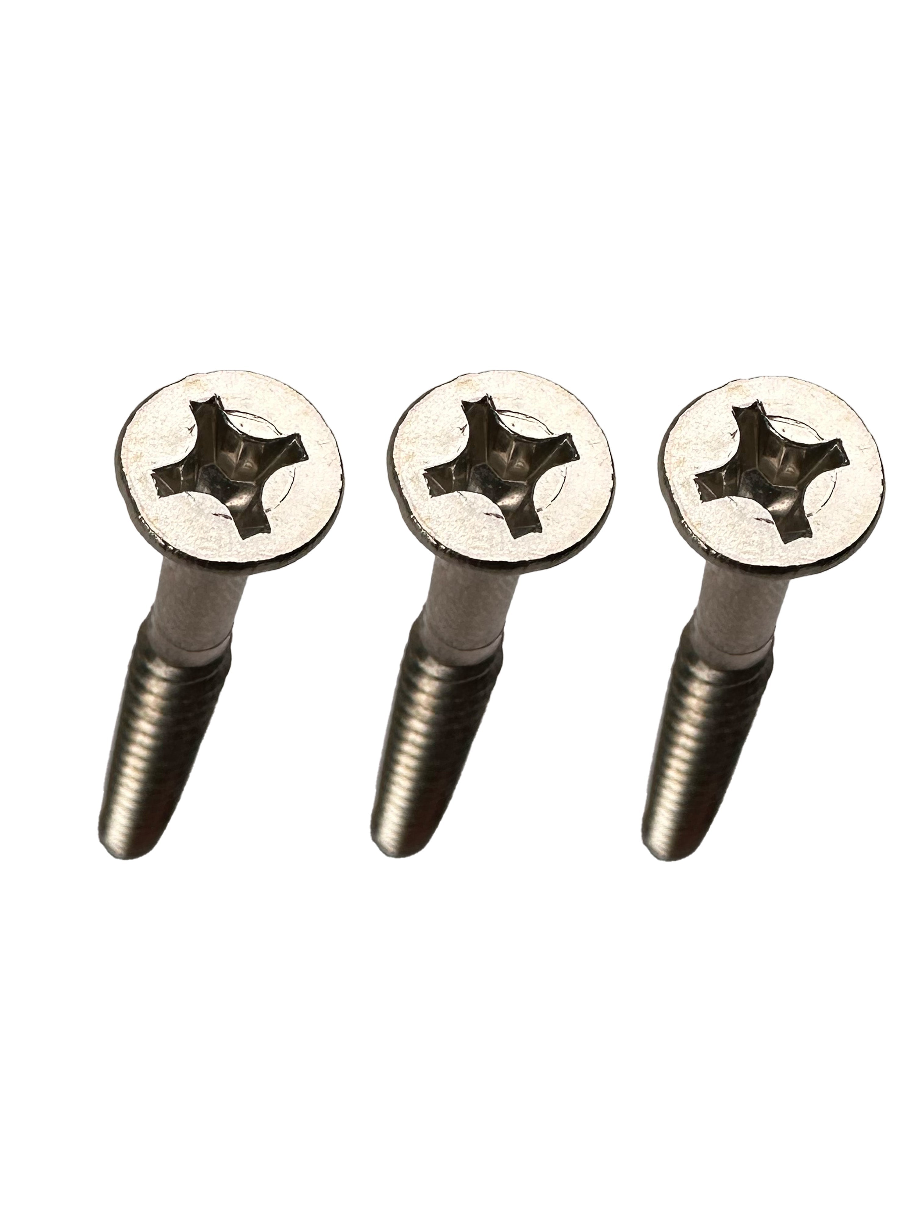 Extra long #12 x 2.5" door hinge wood screws in multiple finishes for secure installation and durability.