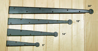 Premium Colonial dummy strap hinges in various sizes, ideal for decorative applications, sold individually.