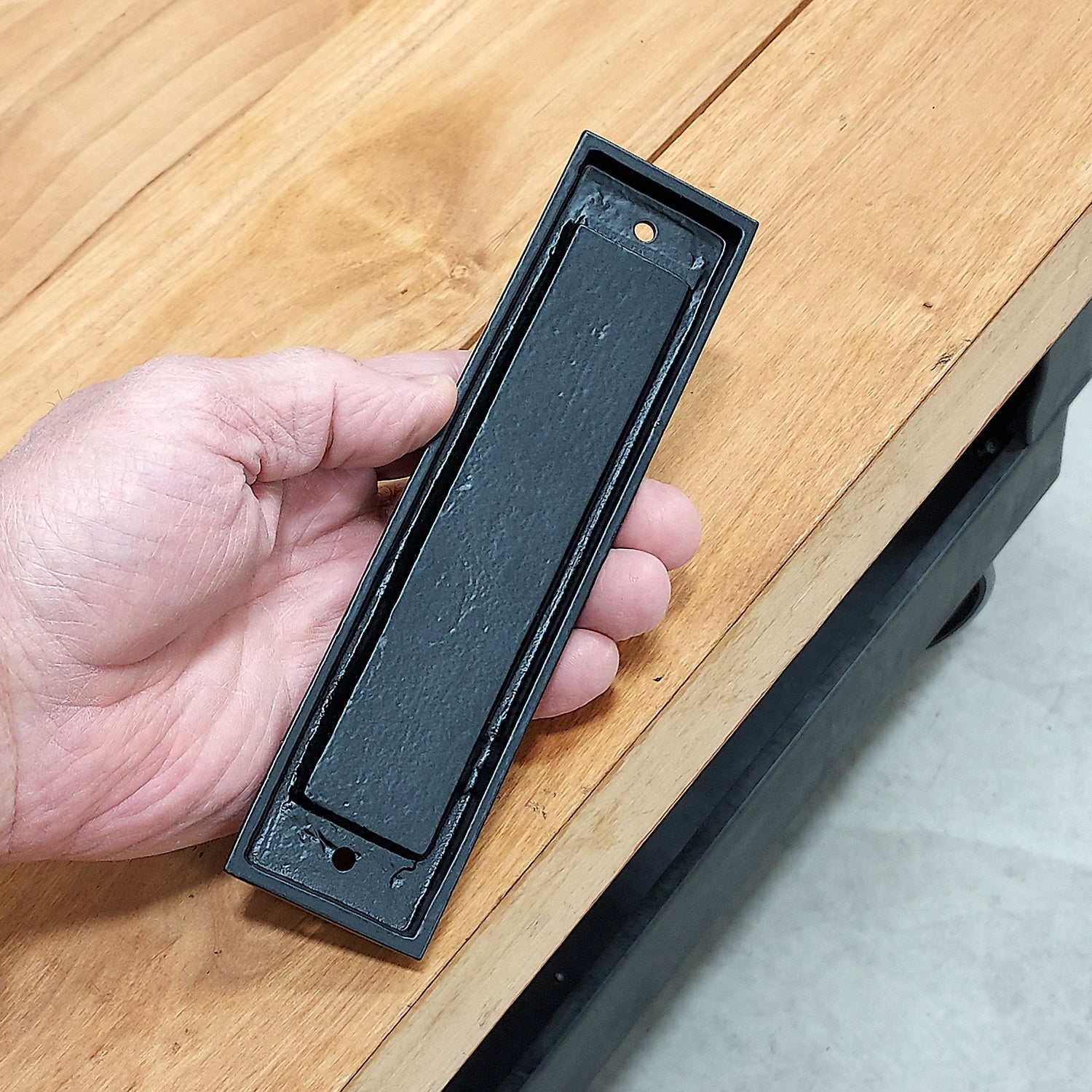 Flush Pull Barn Door Handle Handle -7 Inch - Sleek Modern Finger Pull Handle - "Easy Mount"