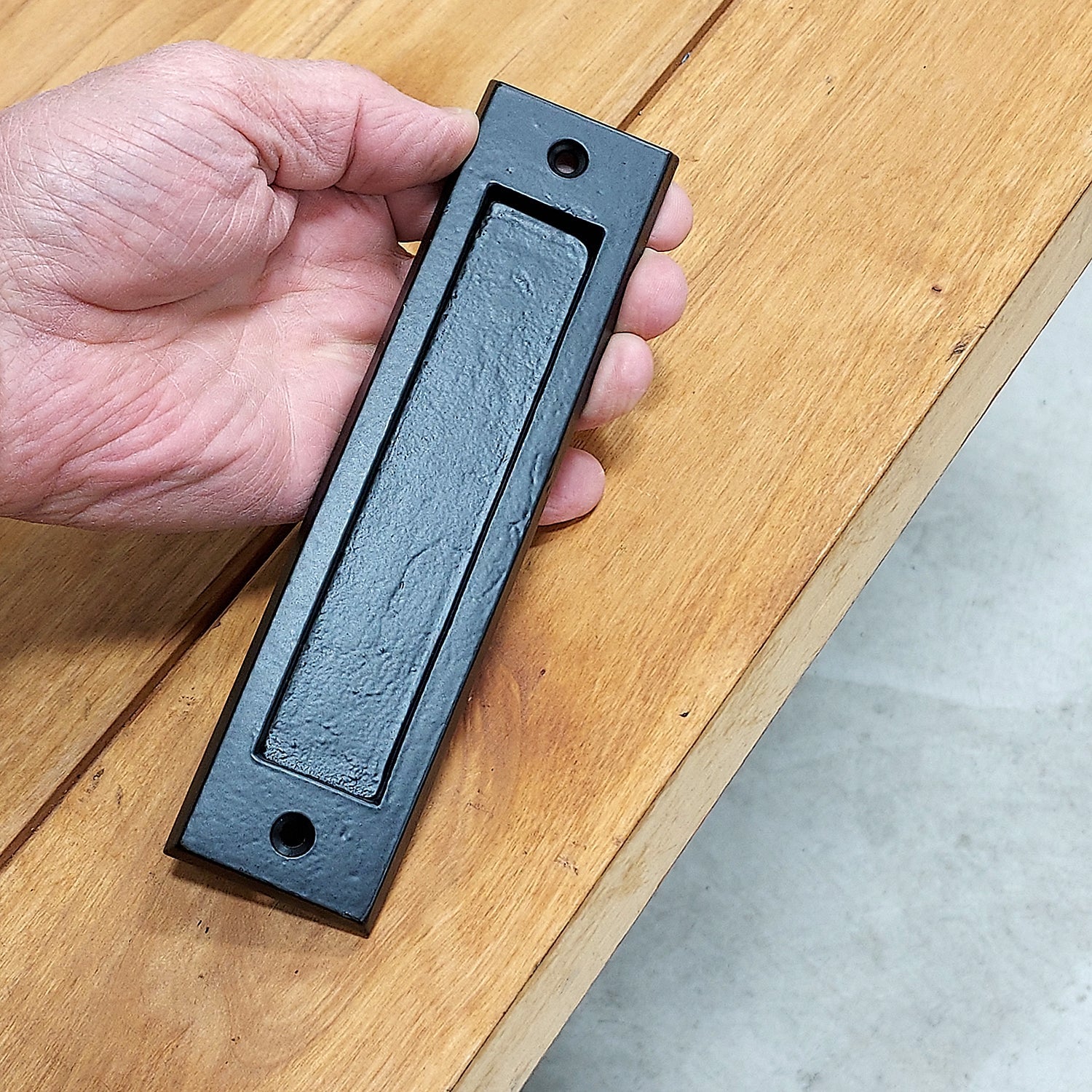Flush Pull Barn Door Handle Handle -7 Inch - Sleek Modern Finger Pull Handle - "Easy Mount"