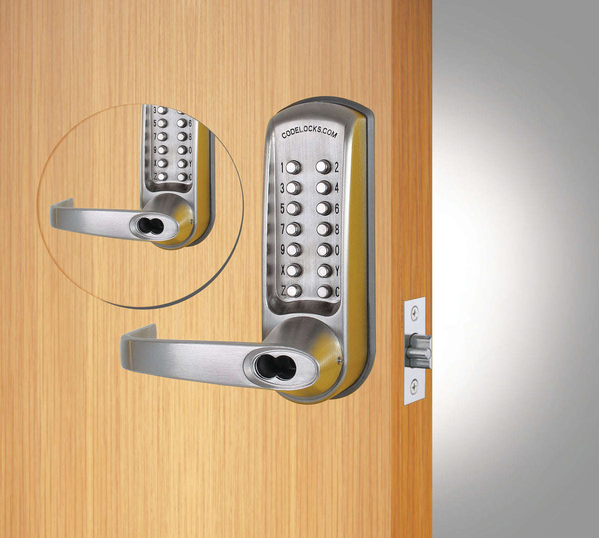 Gate Lock with Code - 600 Series Back to Back - Mechanical Heavy Duty Tubular Latchbolt - Quick Code Change - Multiple Finishes Available - Sold Individually
