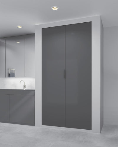 Inset Cabinet Pocket Door System - Soft Close - Maximum Door Weight 44 lbs - Multiple Sizes Available - Nickel Finish - Sold Individually