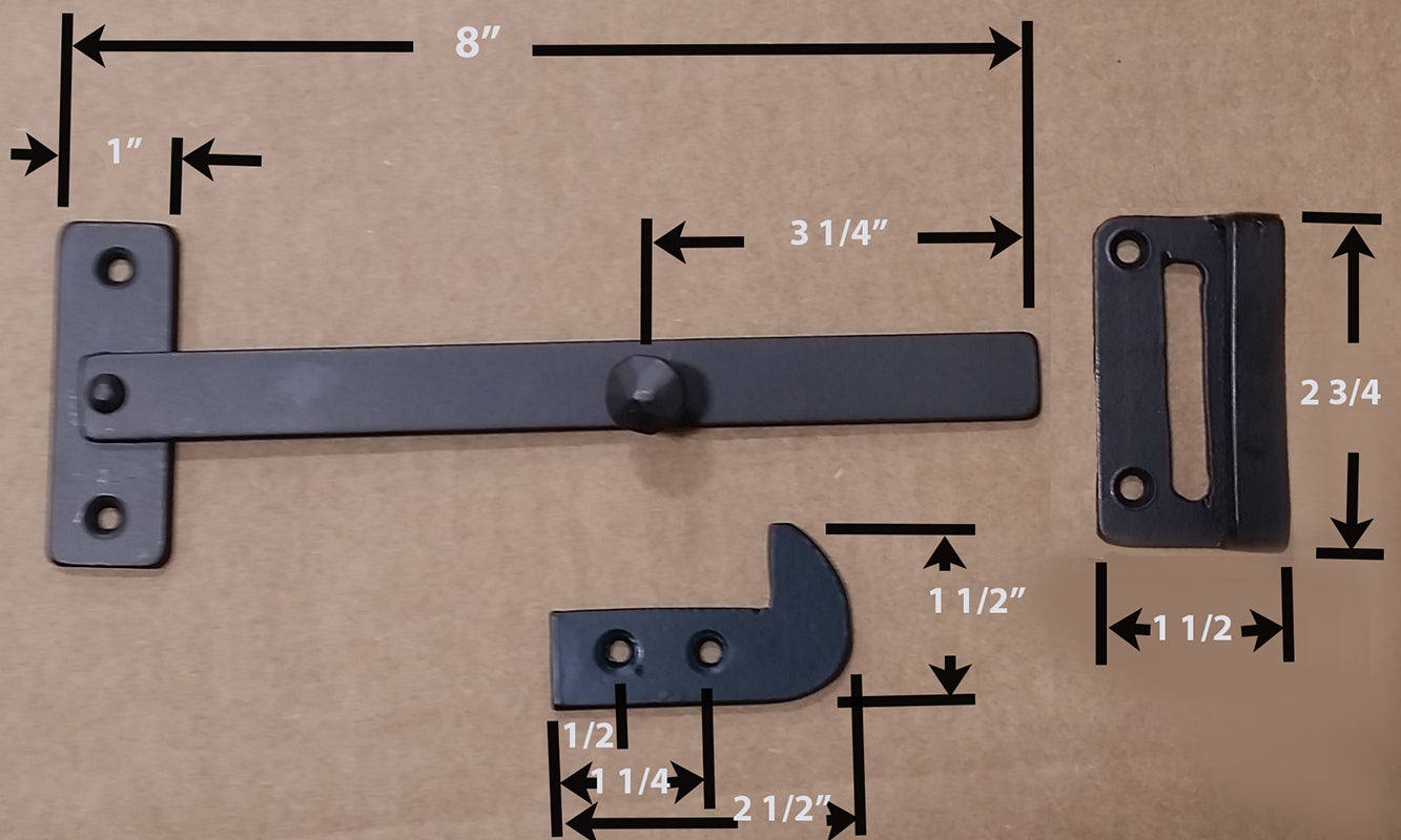 Gate Latch - Plain Rectangular Gate Thumb Latch, Two Way Gate Latch