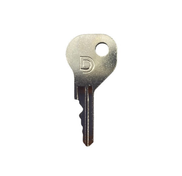 Replacement key for MagnaLatch Pool Latch Series 2, featuring a safety tag, sold individually for secure access.