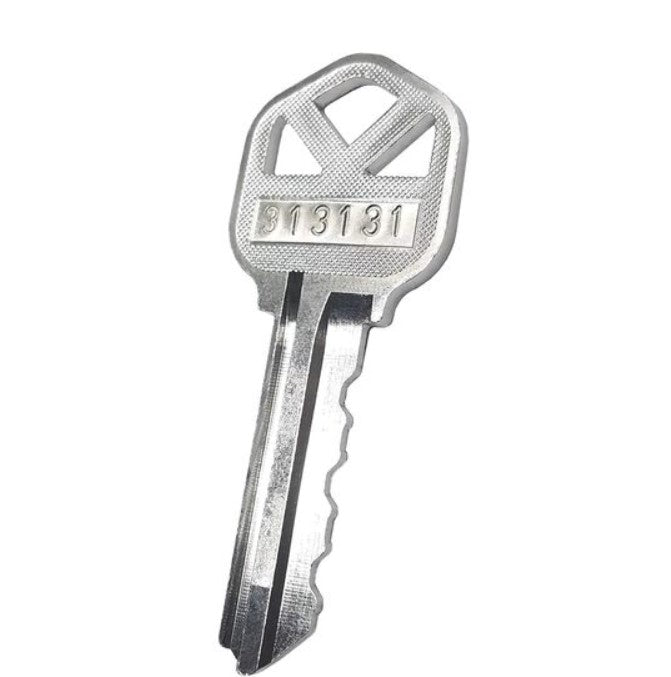 Replacement key for MagnaLatch Pool Latch Series 3, featuring safety tag and unique code 313131, sold individually.