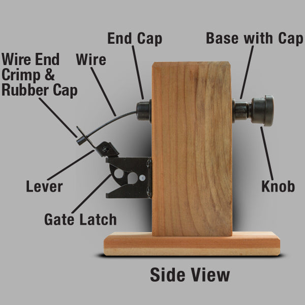 Adjustable gate latch pull for posts 2-1/4" to 5-1/2", suitable for wood, vinyl, and metal gates, black finish.