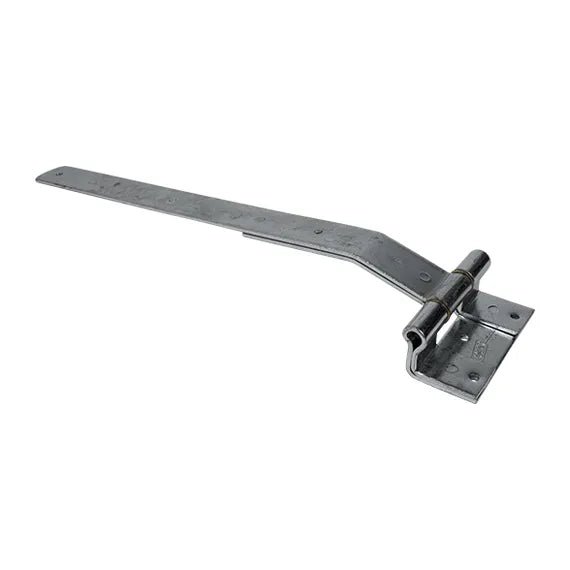 Zinc plated rear door hinge for trucks and trailers, available in multiple sizes and offsets, sold individually.