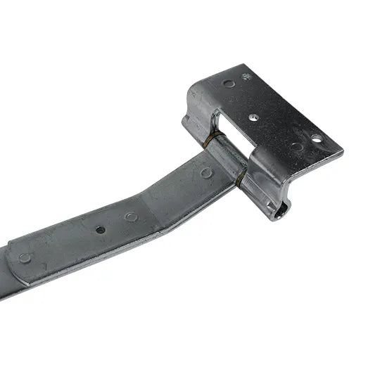 Zinc plated rear door hinge for trucks and trailers, available in multiple sizes and offsets, sold individually.