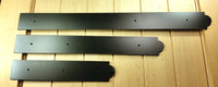 Ponderosa style dummy strap hinges in various sizes, ideal for decorative applications, sold individually.