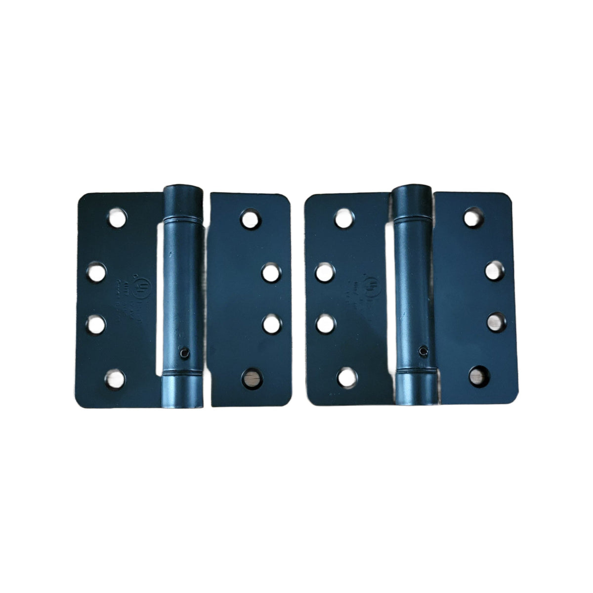 4" X 4" Spring Hinges With 1/4" Radius Corners - Template (Arch) Hole Pattern - Multiple Finishes Available - 2 Pack