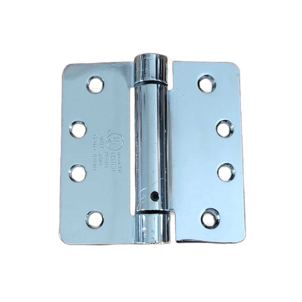 4" X 4" Spring Hinges With 1/4" Radius Corners - Template (Arch) Hole Pattern - Multiple Finishes Available - 2 Pack