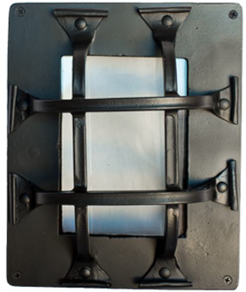 Door And Gate Grilles - Curled Tip Door And Gate Grille Door Kit - Hinged Door Viewer With Insulated Glass - 10-3/4" X 8-3/4" - 4 Bars - Multiple Finishes Available - Sold As Set