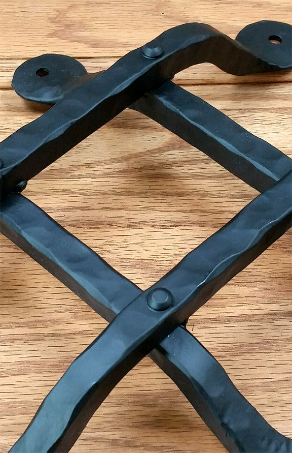 Premium flat tip door and gate grille in black powder coat finish, 8x10 inches with four bars, sold individually.