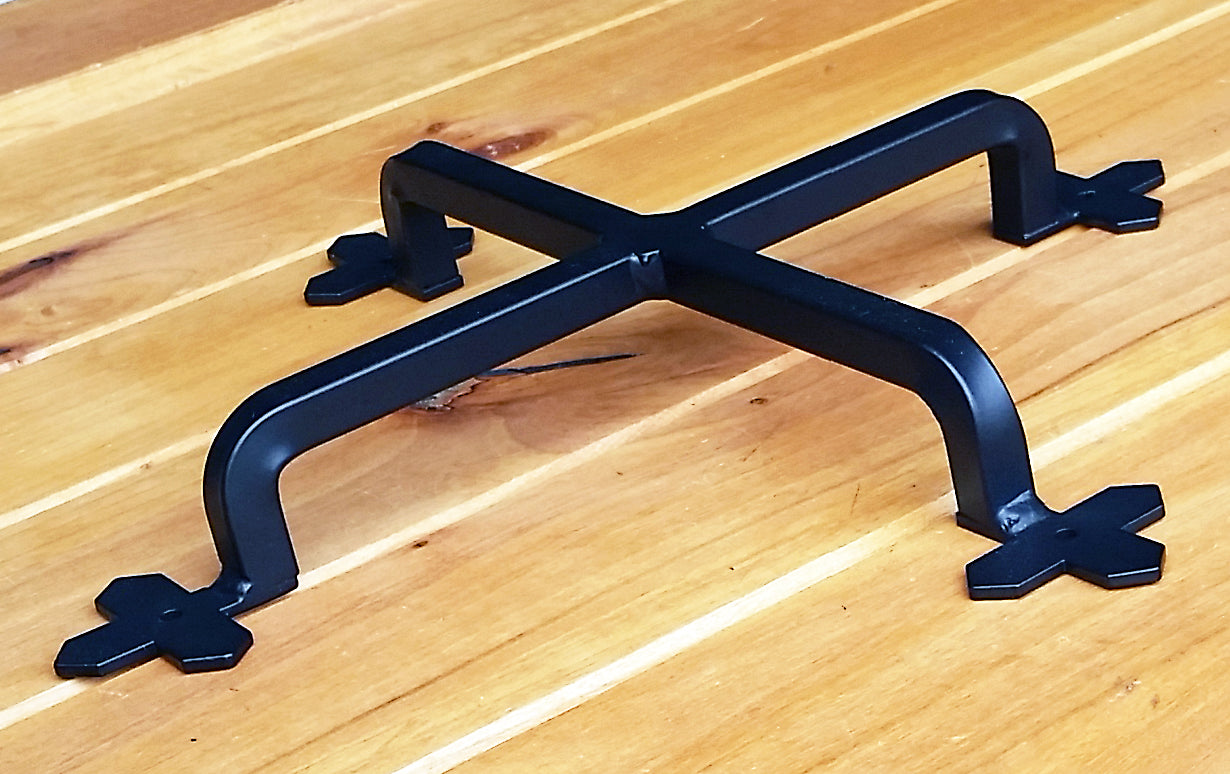 Wrought iron decorative grille for doors and gates, matte black finish, available in multiple sizes, sold individually.
