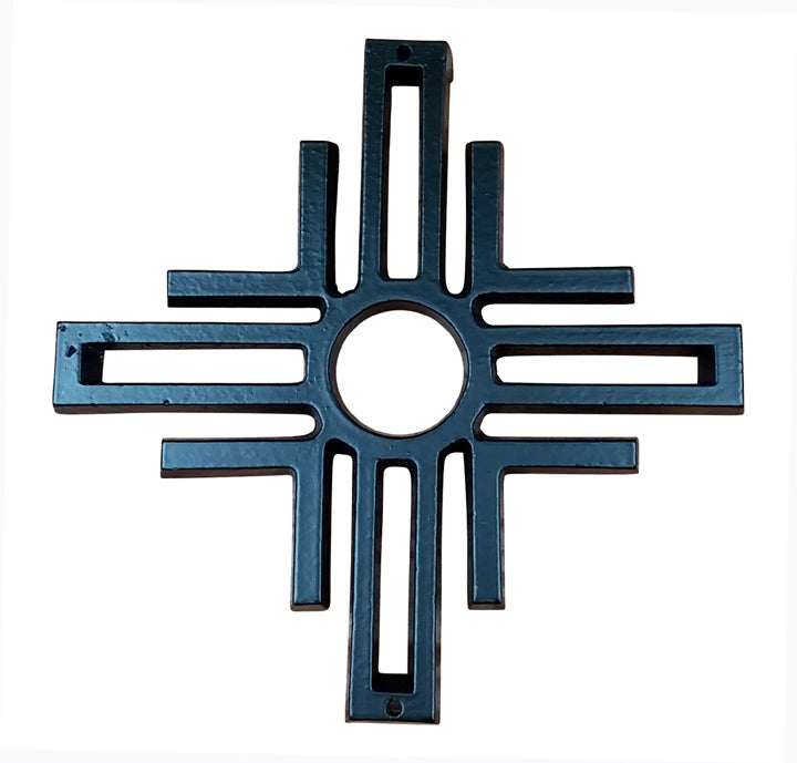 Zia decorative door and gate grille in a cross design, available in various sizes and finishes, sold individually.