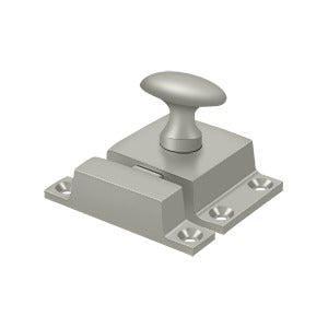 Solid brass cabinet lock with a knob, available in various sizes and finishes, sold individually for secure locking.
