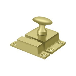 Solid brass cabinet lock with a knob handle, available in various sizes and finishes for secure locking.