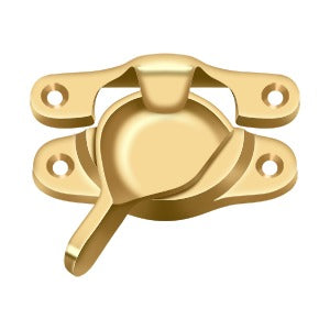 Window sash lock in various finishes, measuring 1-1/8" x 3", sold individually for secure window operation.