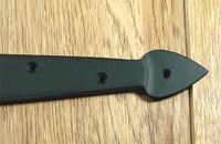Premium spear style T hinges in black, designed for durability and style, suitable for gates and doors.