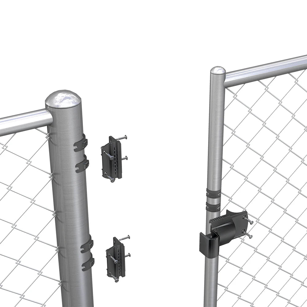 Magnalatch Round Post Adapter Kit for secure gate installation on round posts, featuring durable hardware and easy assembly.