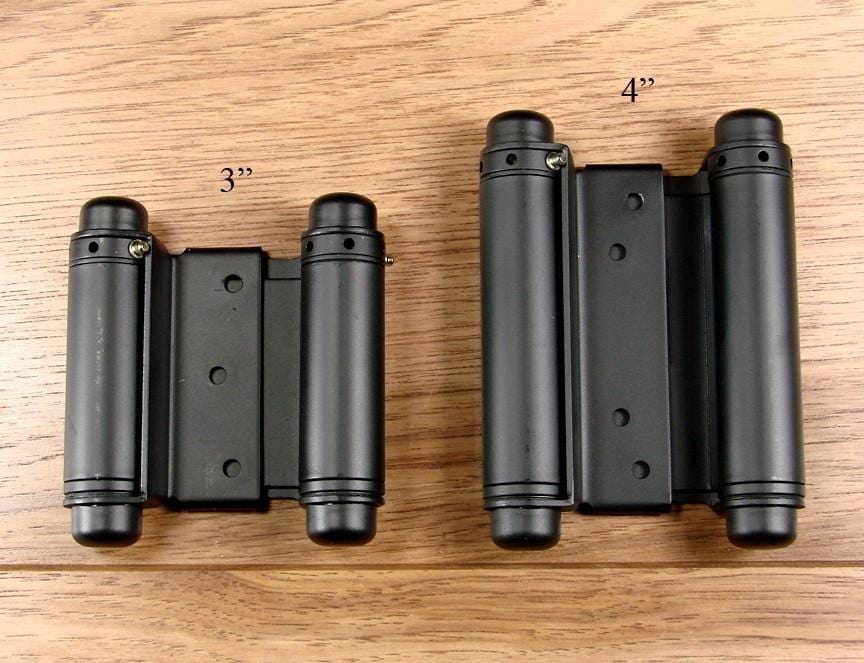 Double Action Spring Hinges - Clearance Double Acting Spring Hinges - Adjustable - Matte Black - 2 Inches To 6 Inches
