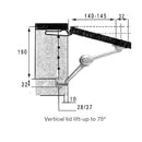 Lid Support Hinge And Stay - 8" Inches - Up To 20 Lbs - Reversible For Left And Right - Sold Individually